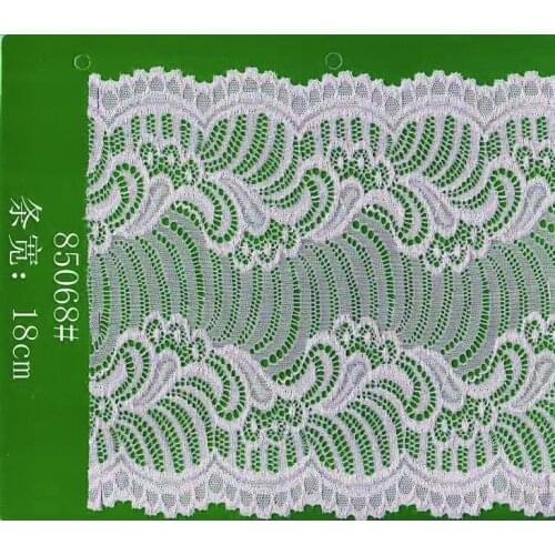18cm high quality nylon spandex elastic lace trim,YX-85068