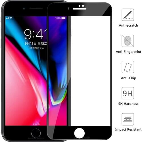 Full Cover Tempered Glass For iPhone SE 2020 Screen Protector Film For iPhone 7 8 6 6S Plus Protective Glass Front Film