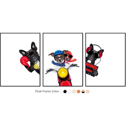 Animal Dogs Picture On Canvas Paitning Art For Kids Room Decoration Wall