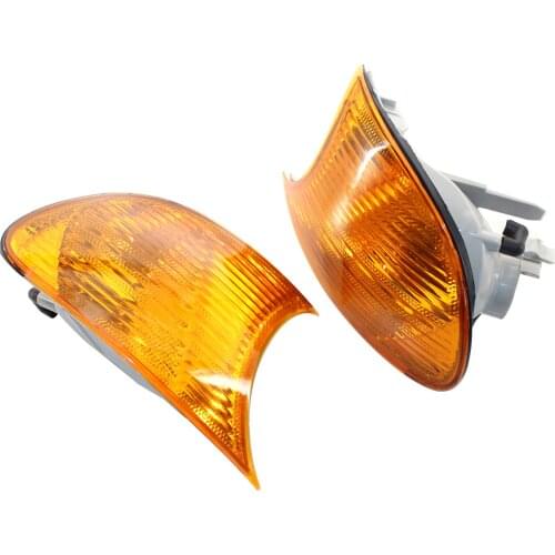 1 Pair Corner Lights Clear Lens White 63126904307 63126904308 Left & Right Replacement for BMW 3 Series E46 1998-2001