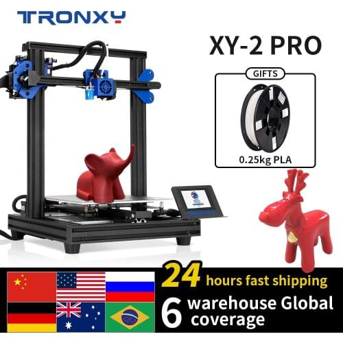 Tronxy XY-2 PRO 3D Printer 255*255 Desktop 3D Printing Extruder Metal Frame Impresora 1roll 1.75mm Filament Christmas gift