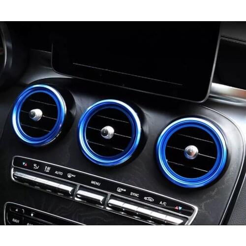 7x Cover Air Vent Outlet Outter Ring Trim for Mercedes Benz W205 C200 GLC