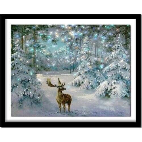 5D DIY Diamond Painting Deer Diamond Picture Of Rhinestones Christmas Diamond Embroidery Cross Stitch Home Decor