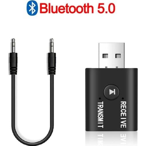 Bluetooth Transmitter 3.5MM Jack Audio Adapter Wireless Bluetooth 5.0 Stereo Audio Transmitter Adapter for Headphones TV