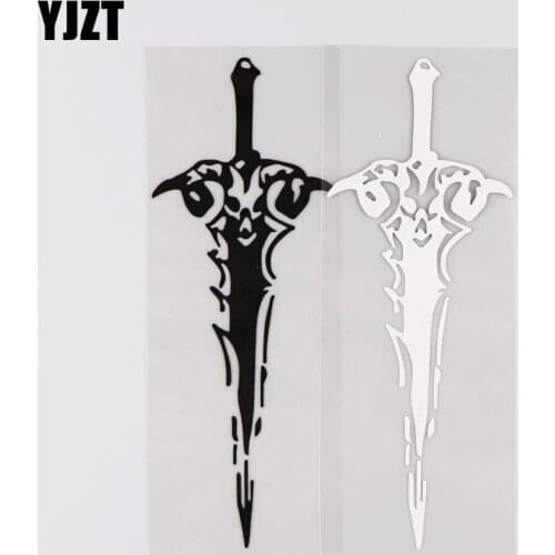 YJZT 6.6CM*18.1CM Weapon Sword Creative Design Car Sticker Decorative Vinyl Decal 1A-0277