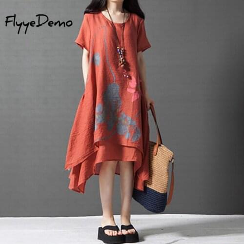 Летние платья с принтом FlyyeDemo China At AliExpress