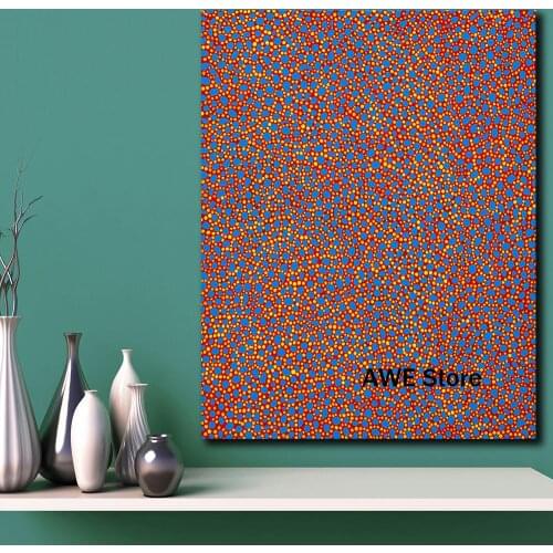 Print Oil Painting Wall painting YAYOI KUSAMA The Thames in the Morning Home Decor Wall Art Picture For Living Room painting