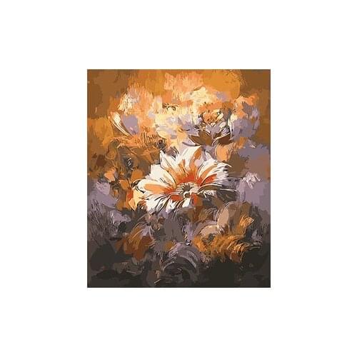 MaHuaf-W163 Ruined flower bones picture painting by numbers canvas painting home decor paint by number