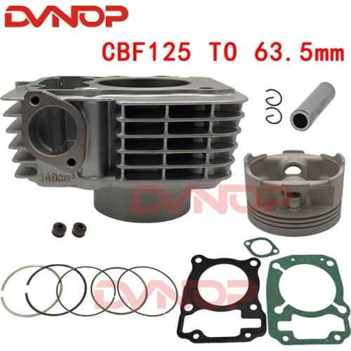 Motorcycle Cylinder Piston Gasket Kit Big Bore 63.5mm for Honda CBF125 CB125F XR125L GLR125 CG 125 CARGO GLH125 GR125 CGR125