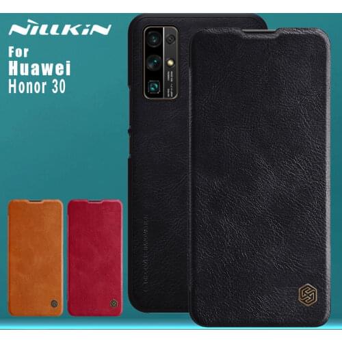 For Huawei Honor 30 Case NILLKIN Qin Business Flip Leather Case Card Slot Back Cover Phone Case