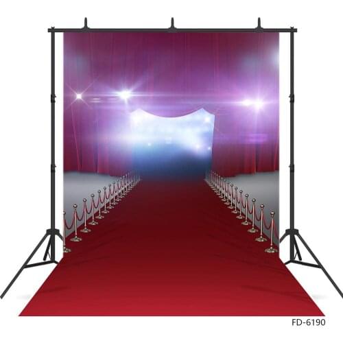 Red Carpet Curtain Light Photographic Background Customized Backdrop Photo Studio for Children Baby Shower Ceremony Photoshoot
