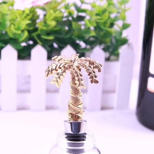 M17D Coconut Tree Red Wine Bottle Stopper Vacuum Sealed Reusable Plug Wedding Wedding Party Decorations Gift