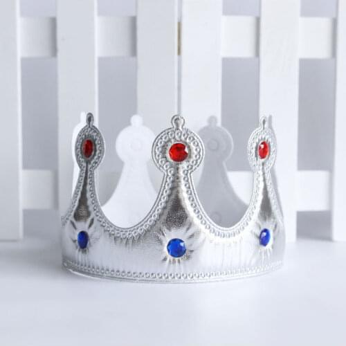 Kids Gold Birthday Crown Hats King Queen Princess Props Scepter Cosplay Birthday Party Gift Hats Wedding Decoration Baby Shower