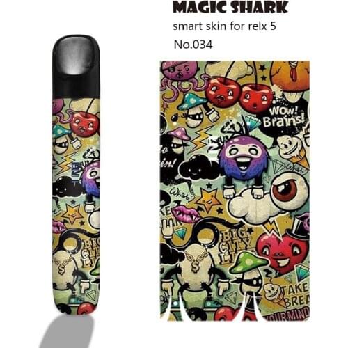 Fashion Leaf One Piece Joker Naruto Cartoon Funny Smart Cover Sticker Case Film Skin for Relx Essential 5th 5