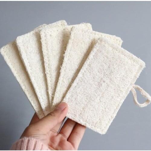 11*7CM Natural Loofah Pad Rectangle Shaped Exfoliating Luffa Remove the Dead Skin Perfect For Bath Shower And Spa DHL SN3038