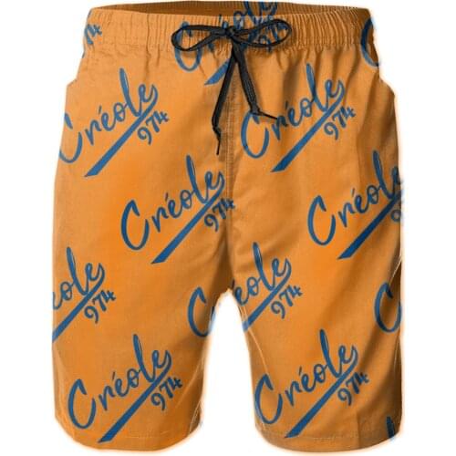 Beach Breathable Quick Dry Humor Graphic R248 Loose Creole 974 Reunion Islandby B Buzz Male Shorts
