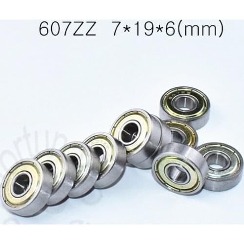 Carbon steel 607 607zz 7*19*6(mm) 10pieces bearing bearings metal Sealed Bearing Economical practical
