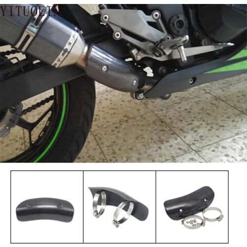 CARBON FIBER Motorcycle Exhaust Protector For DUCATI MONSTER 696 MONSTER 821 STREETFIGHTER Motocross Escape Moto Accessories