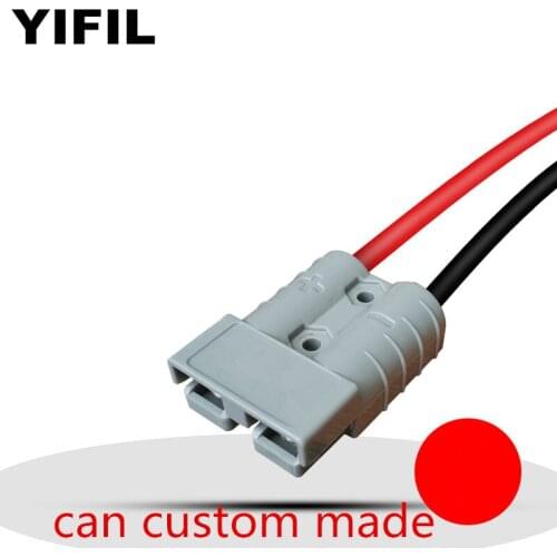 Connector 50A 600V with 15cm 10AWG red solar cable connect solar panel and portable battery for folding solar panel