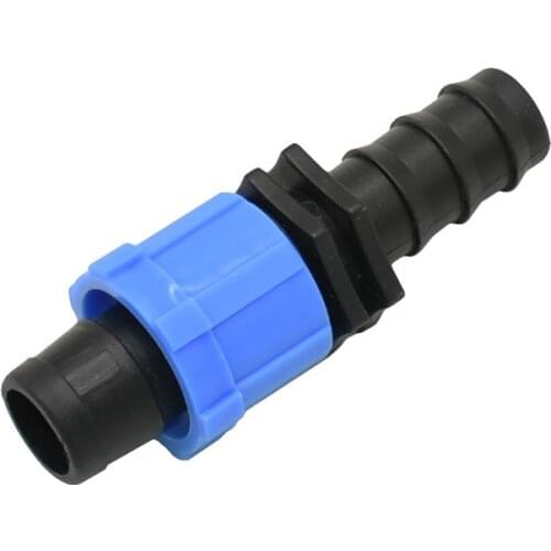 1/2 hose to 16mm drip tape Connector Lock nut water hose 1/2" irrigation drip tape hose splitter 4 Pcs
