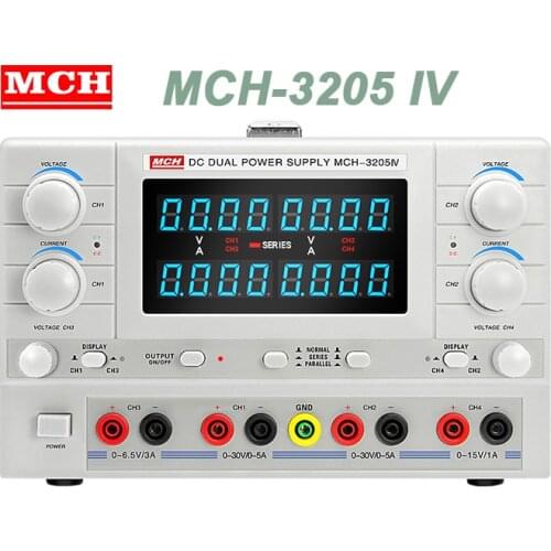 Four output dual adjustable four adjustable linear DC stabilized power supply with fixed output 30V5A MCH-3205II 3205IV