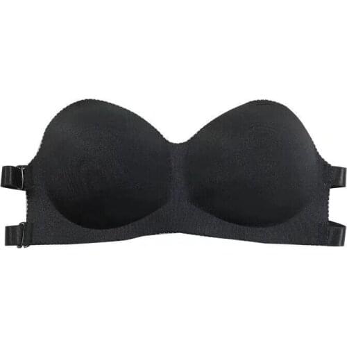 Super skid proof strapless bra, invisible bra, thin half cup dress bra, no trace, no underwire