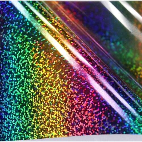 Heat Transfer Vinyl Roll Iron on Transfer Hologram rainbow vinyl HTV for T Shirts Bag DIY Clothes easy Cut and Weed Decor Film