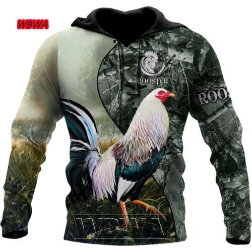 Beautiful Rooster 3D All Over Printed Unisex Deluxe Hoodie Men Sweatshirt Pullover Harajuku Casual Jacket Tracksuit