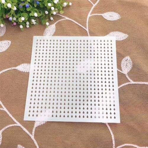 Water droplets scrapbook stencils spray plastic mold shield DIY cake hollow Embellishment printing lace ruler valentine