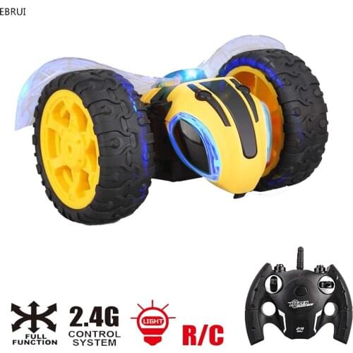 BORUI RC Stunt Car 2.4Ghz Remote Control Car Rechargeable Off Road Bumper Lightning Bee Music Light RC Car Toy for Kids
