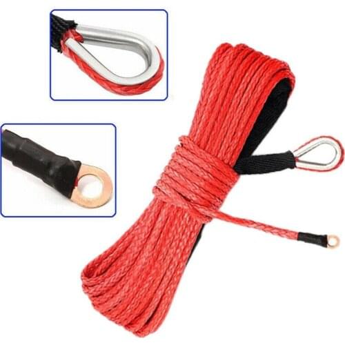 Heavy Duty Tow Ropes String Cable High Strength Safety Hook Synthetic Trailer ATV Car Emergency Towing Rope Winch Line N0HF