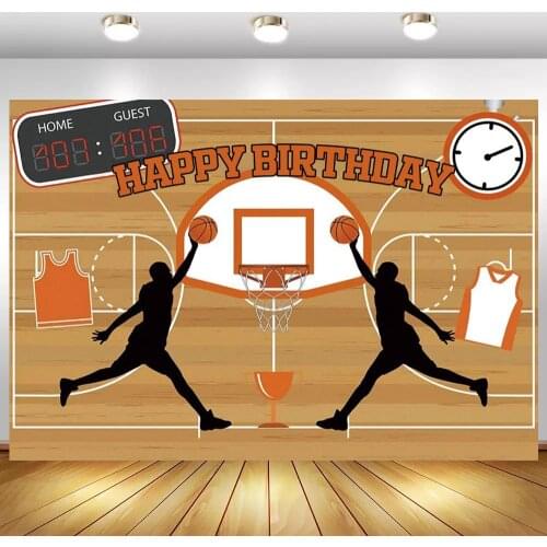 Basketball Game Race Competition Theme Backdrops Countdown Time Board Kids Birthday Event Party Background Photo Vinyl Poster