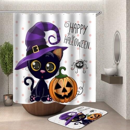 Merry Christmas shower curtain with hooks Bathroom curtain with hooks 3D shower curtain polyester waterproof bath curtain Or Mat
