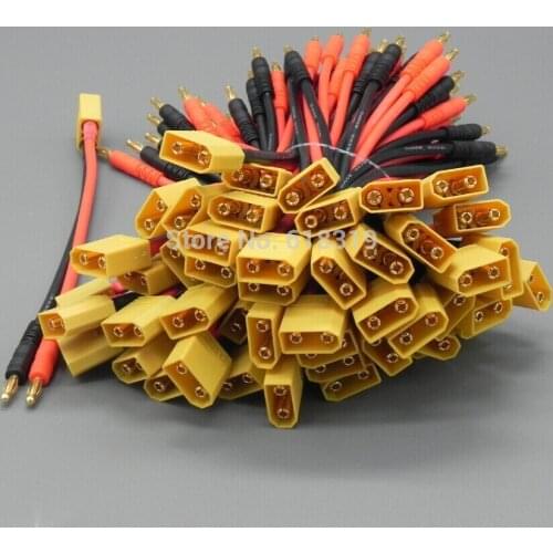 The High Quality 100 Sets/ Lot XT60 with 4.0mm Banana Connector
