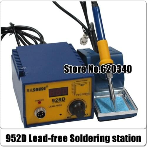 High Quality SAIKE 928D lead-free Digital ESD Thermostatic Adjustable Soldering Station Solder Iron Substitute 936 Free shipping