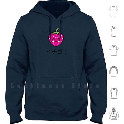 Japanese Cartoon Strawberry Hoodies Long Sleeve Cartoon Digitalart Sketch Anime Artist Comic Animation Cartoons