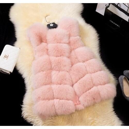 New Fashion 2019 Autumn and Winter womens coat the skin fox fur vest cape fur coat leisure Slim