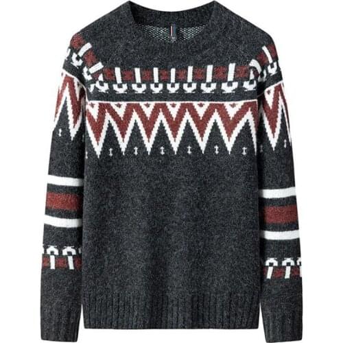 Winter Sweater Men O-Neck Men Sweater Long Sleeve Plus velvet thick warm Sweaters Casual pullover Knitwear