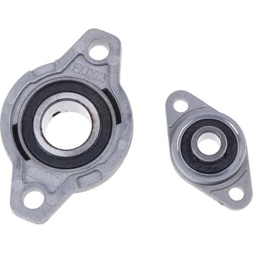 1/2PCS KFL003 KFL08 Pillow Block Bearing 17/ 8mm Bore Diameter Zinc Alloy Rhombic Flange Bearing
