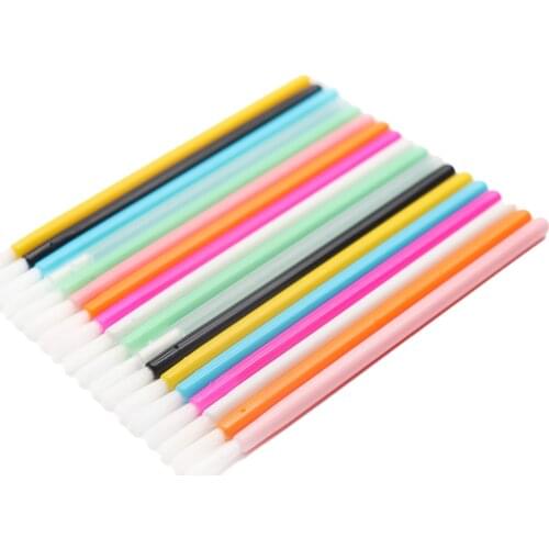 100 Pieces Disposable Makeup Lip Brushes Lipstick gloss brush Lip Gloss Applicators with Soft Brush Head Cosmetic Lip Brush Wand