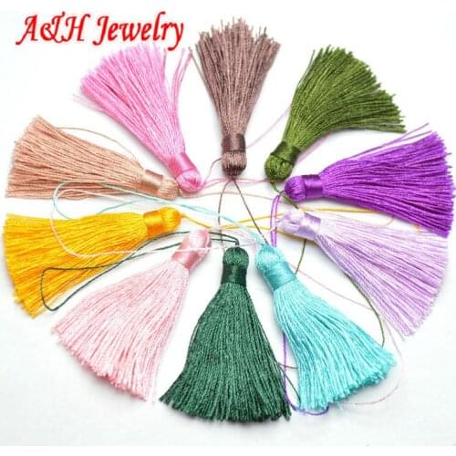 20pcs High Quality 6x38mm Colorful Tassel Fashion DIY Jewelry Making Findings Purple Pink Brown Yellow Tassels