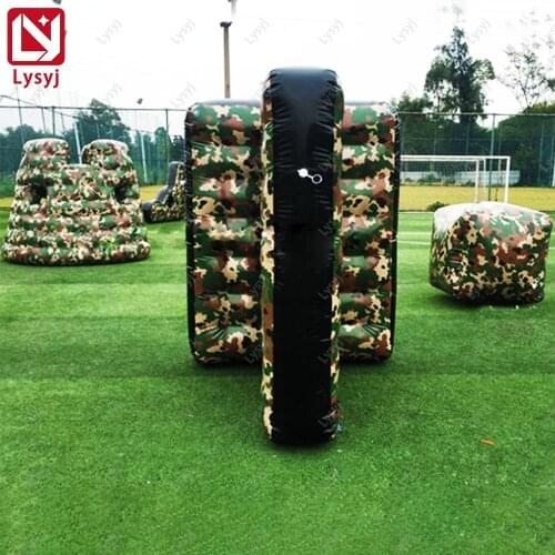 2X2M Diammer Inflatable Outdoor CS Props Fortress Bunker Inflatable Wall Camo Barrier for CS Sport Games Military Exercise