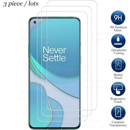 3 Pcs/Lot For OnePlus 8T 6.55" Clear Tempered Glass Screen Protector Protective Film for one plus 8t 8 t oneplus8t glass films