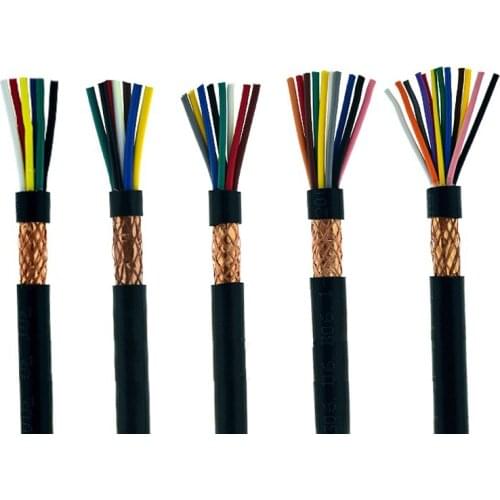 5 Meters RVVP Shielded Copper Wire 6 7 8 10 12 Pin 0.3 / 0.5 / 0.75 / 1 / 1.5 mm Audio Signal Cable Electrical Wire