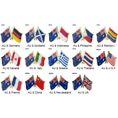 Australia Country Flag Badge Flag Brooch National Flag Lapel Pin International Travel Pins Collections