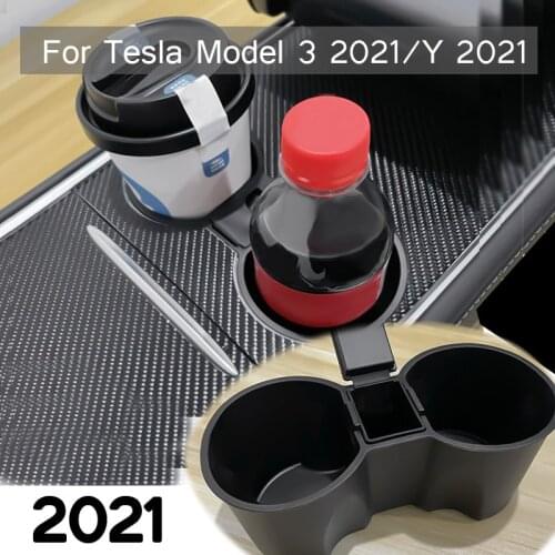 Model3 2021 Car Water Cup Holder For Tesla Model 3 2021/Y 2021 Accessories Silicone Central Control Storage Organizer
