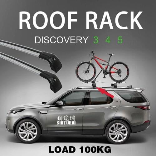 SHITURUI 2Pcs Roof bars For Land Rover discovery 3 4 discovery5 Evoque Alloy Side Bars Cross Rails Roof Rack Luggage Carrier