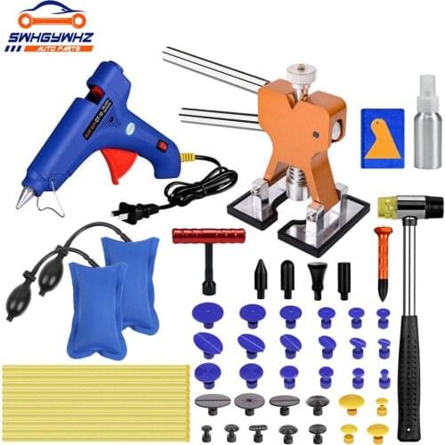 Panitless dent repair Tool Paintless Dent Repair Puller Lifter Glue Gun Line Board Car Removal Kit