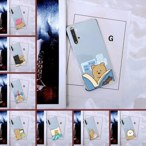 Cute Bear Cartoon Back Cover For Huawei Honor V20 8S 8A Pro Soft Silicone Phone Case For Huawei Honor 10i 20i 20 Lite Pro Case