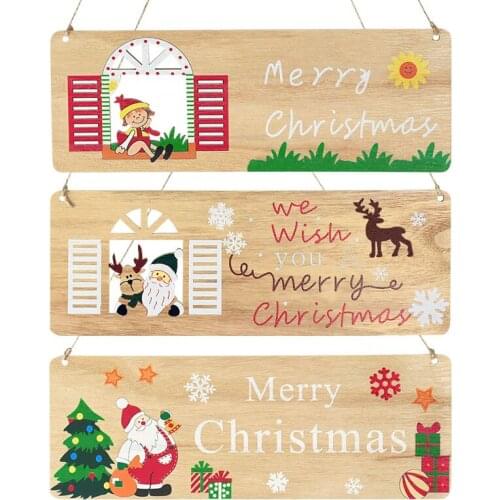 CHIXINHAPPYONE Wooden Christmas Decorations